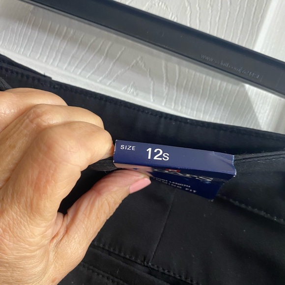 NWT Chaps Women Black Dress Pants, Size: 12s - Picture 4 of 6